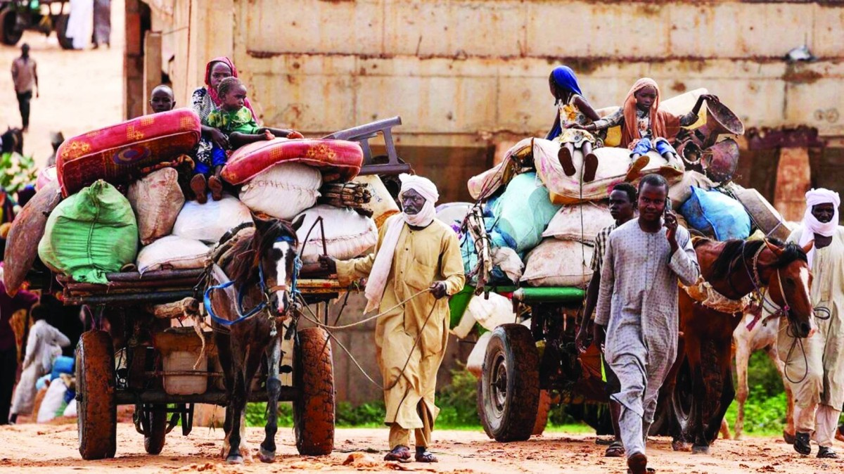 لاجئون سودانيون فروا من الصراع الدامي في البلاد