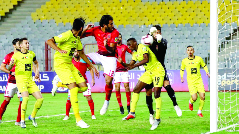 "جانب من لقاء الذهاب بين الوصل والأهلي المصري  |  أرشيفية"