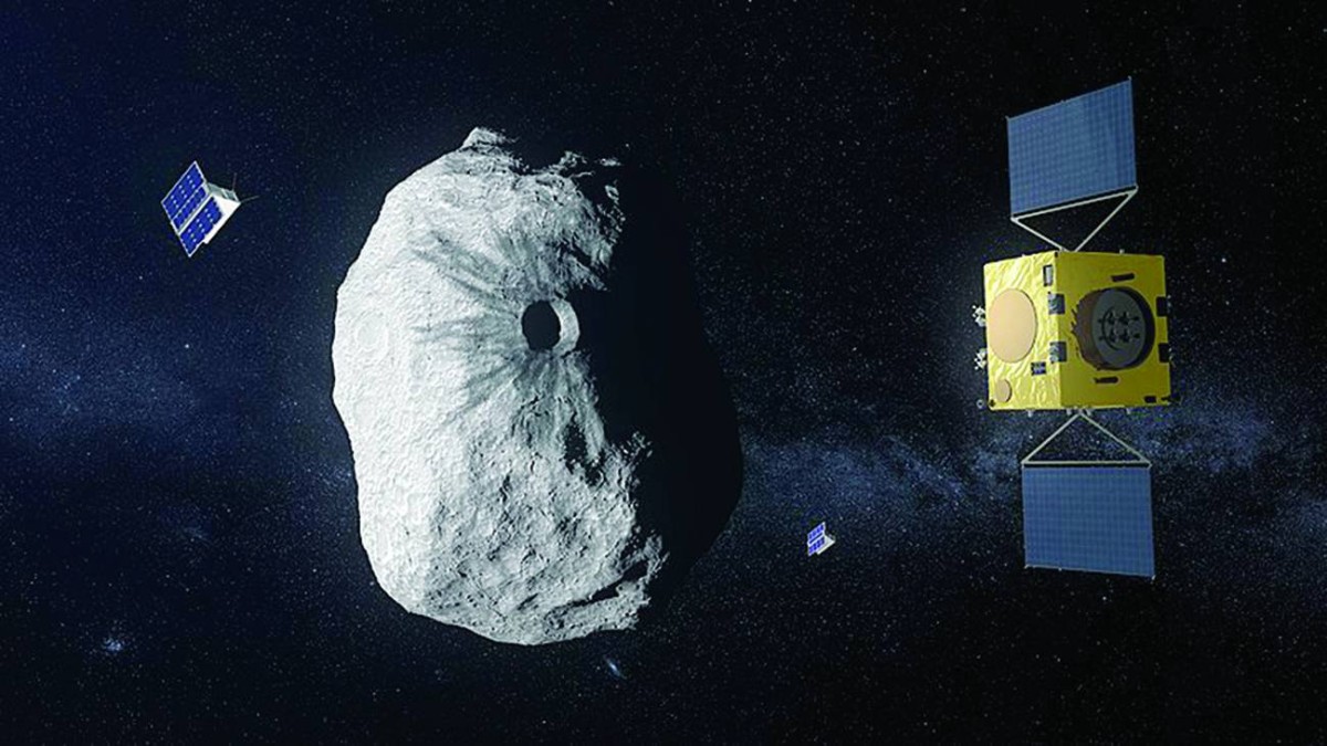 A study of an asteroid whose path was diverted by a spacecraft