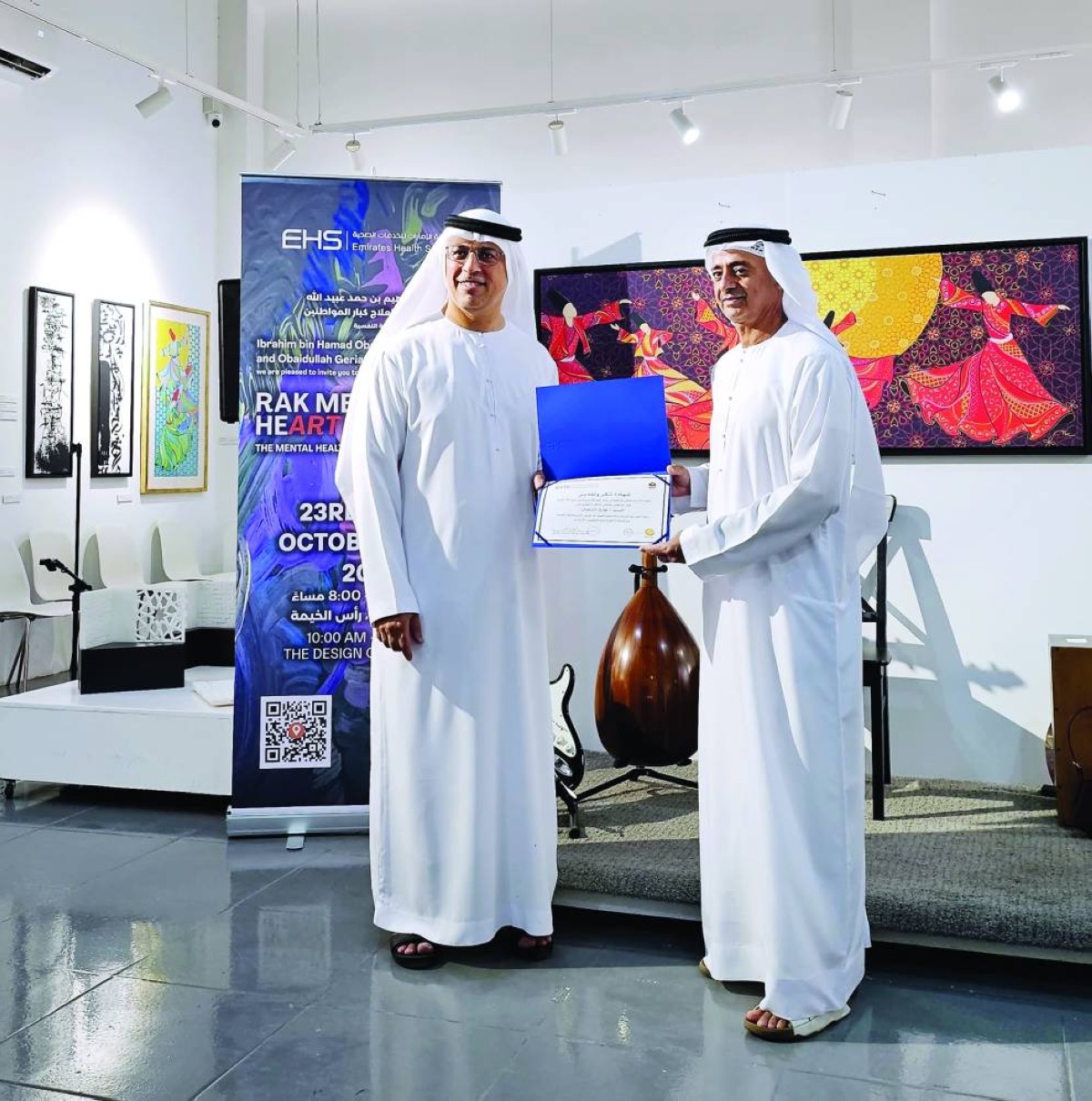 60 creative works in the mental health art exhibition at the Design Gallery in Ras Al Khaimah