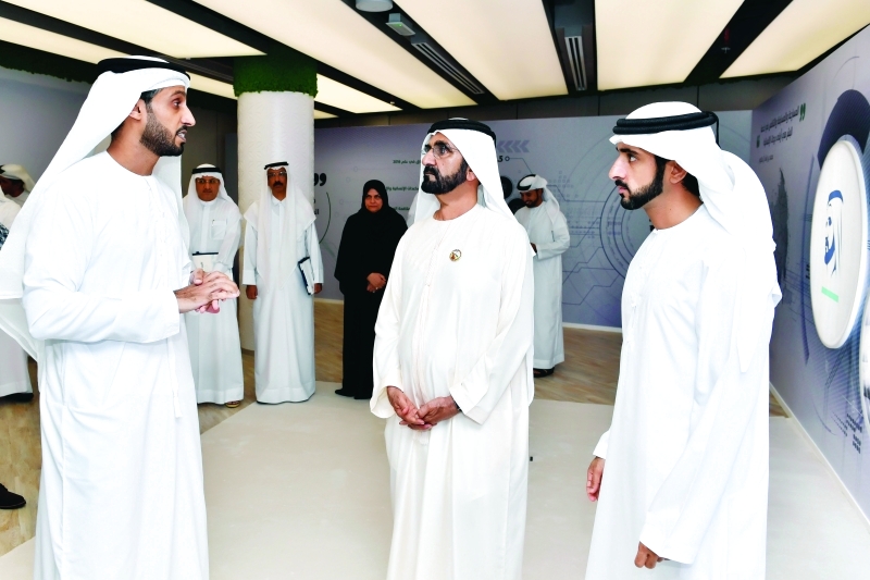 "محمد بن راشد وحمدان بن محمد ومحمد المر وحميد القطامي ورجاء القرق"