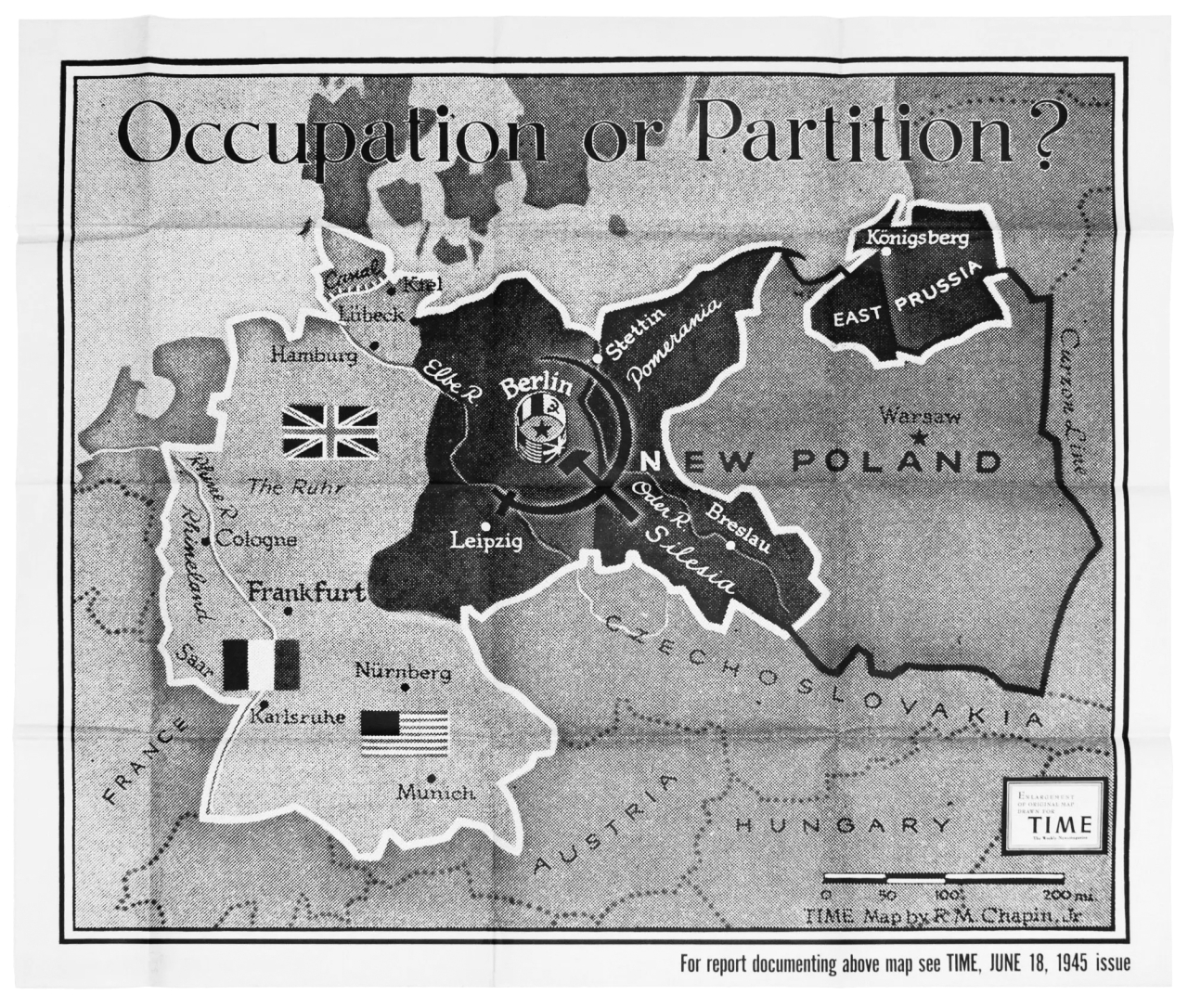 "1944 التوقيع على «بروتوكول لندن» الذي قسم برلين إلى 4 قطاعات كل منها يتبع واحدة من دول الحلفاء."