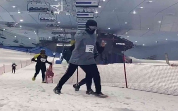 الصورة: الصورة: سباق الثلج ينعش صيف دبي