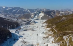 الصورة: الصورة: منصات التزلّج للألعاب الأولمبية الشتوية 2022 في بكين.. منظر من السماء (فيديو)