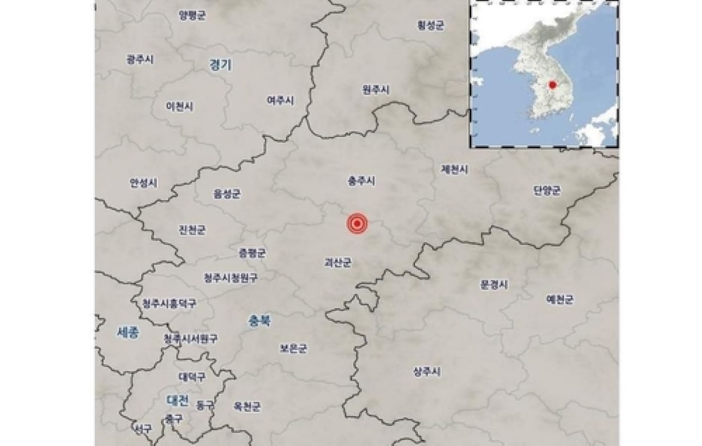 زلزال بقوة 4.1 درجة يضرب وسط كوريا الجنوبية