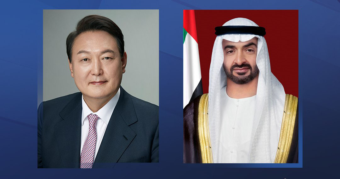 رئيس الدولة والرئيس الكوري يبحثان علاقات التعاون والتطورات الإقليمية والدولية