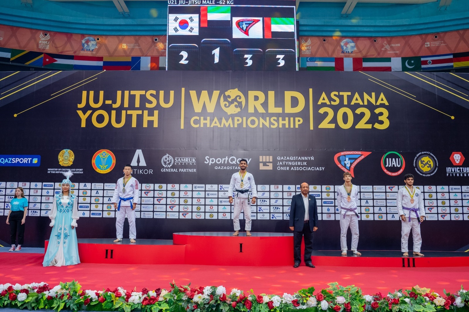 جوجيتسو الإمارات يتصدر الترتيب العام في ختام بطولة العالم بكازاخستان