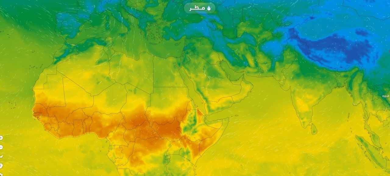 الصورة : المنخفض الجوي مصحوب بأمطار غزيرة وكتلة هوائية باردة | من المصدر