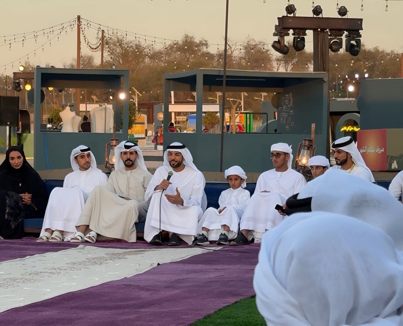 الصورة : سلطان النيادي خلال إفطار القيم الإماراتية - من المصدر