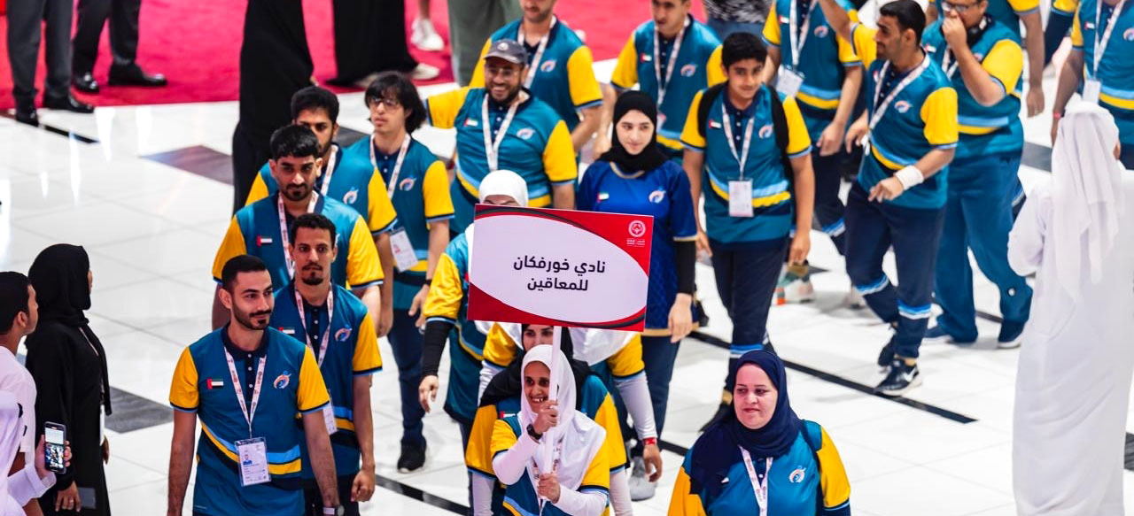 الصورة : جانب من حفل افتتاح الألعاب الإماراتية الأولى للأولمبياد الخاص في أبوظبي | البيان