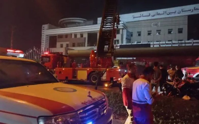 الصورة: الصورة: مقتل 8 أشخاص في حريق بمستشفى في إيران