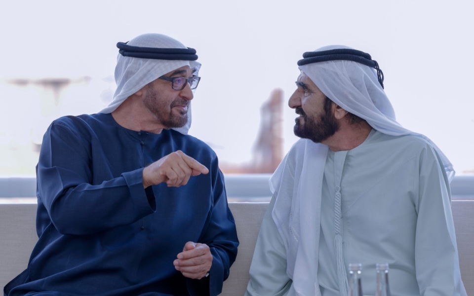 الصورة: الصورة: محمد بن راشد: الإمارات بقيادة محمد بن زايد وبجهود أبنائها ترتقي إلى قمم جديدة عالمياً
