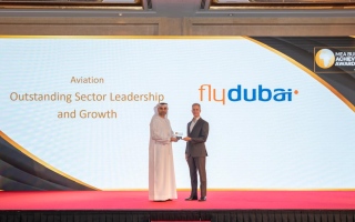 الصورة: الصورة: فلاي دبي تفوز بجائزة "القيادة المتميزة والنمو في قطاع الطيران"