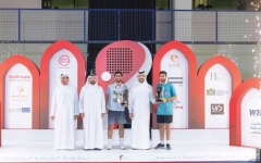 الصورة: الصورة: سلطان بن أحمد القاسمي يتوج الفائزين في النسخة الـ 2 من بطولة الشارقة الرياضية للبادل