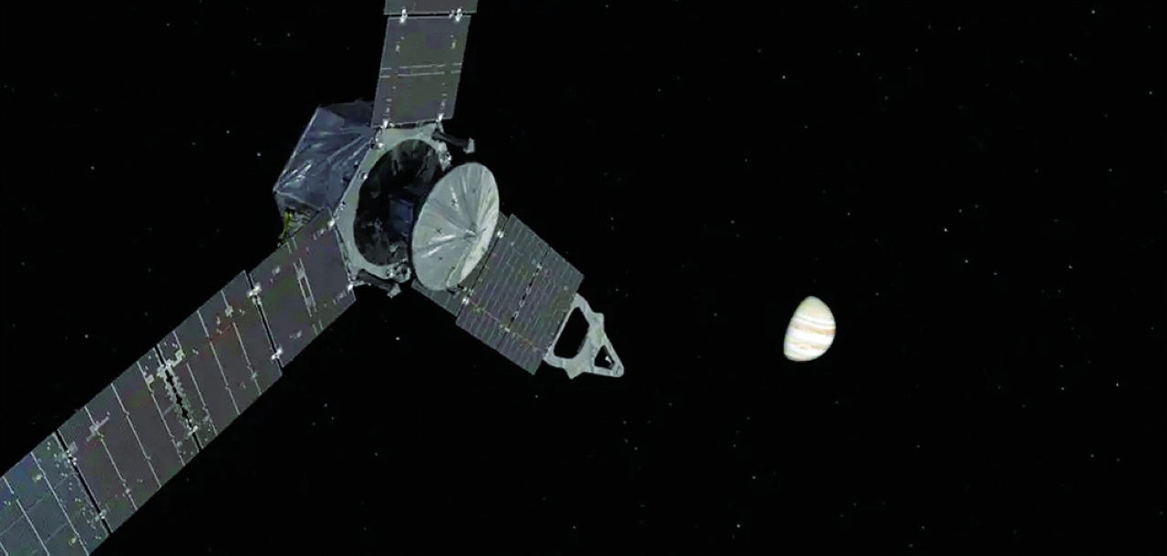 الصورة : 2016 مركبة الفضاء «جونو» التابعة لناسا تدخل مداراً حول كوكب المشتري.