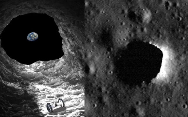 الصورة: الصورة: هل يعيش الإنسان يوماً ما داخل كهوف تحت سطح القمر؟