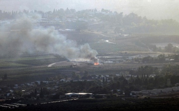 الصورة: الصورة: تصعيد صاروخي بين إسرائيل وجنوب لبنان