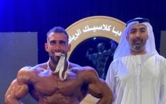 الصورة: الصورة: السوري رواد الميمساني يظفر بلقب بطولة الإمارات لبناء الأجسام