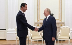 الصورة: الصورة: بوتين يجتمع مع بشار الأسد في موسكو