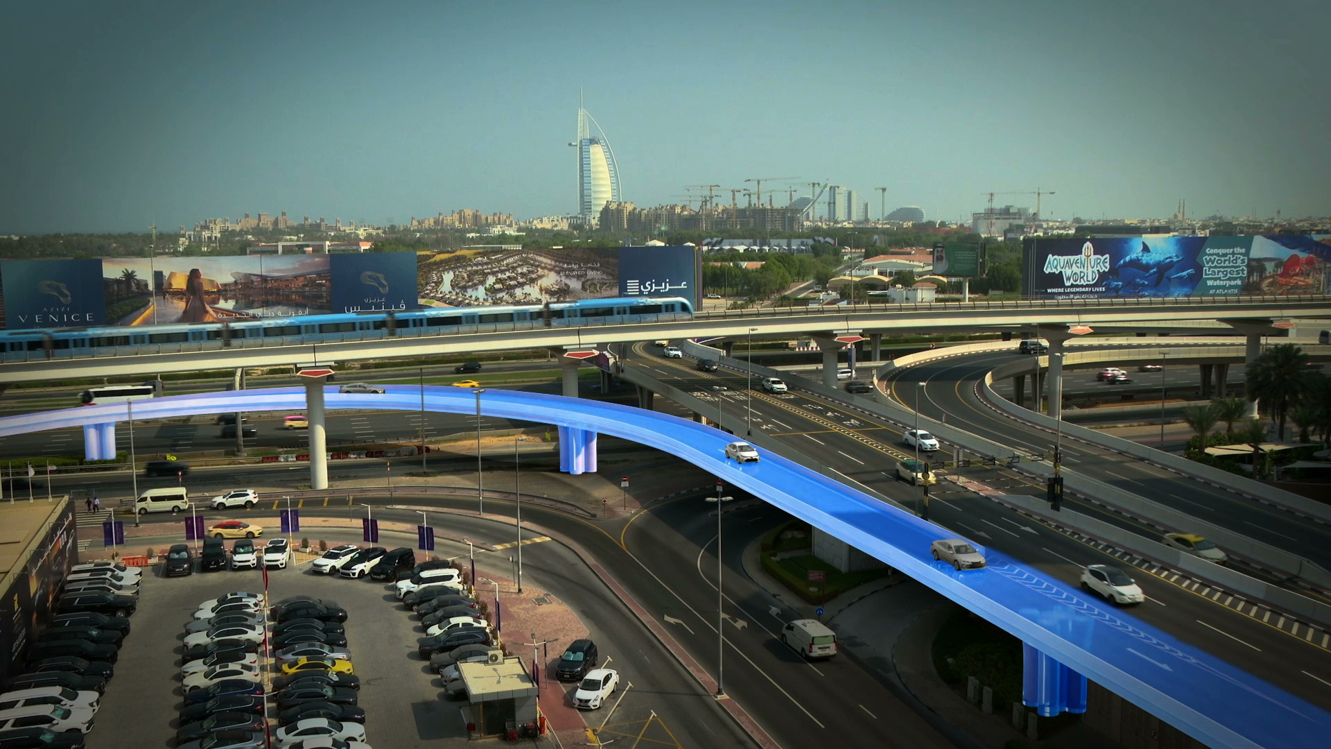 الصورة : مخطط عام لمشروع الجسور المؤدية لمول الإمارات | من المصدر