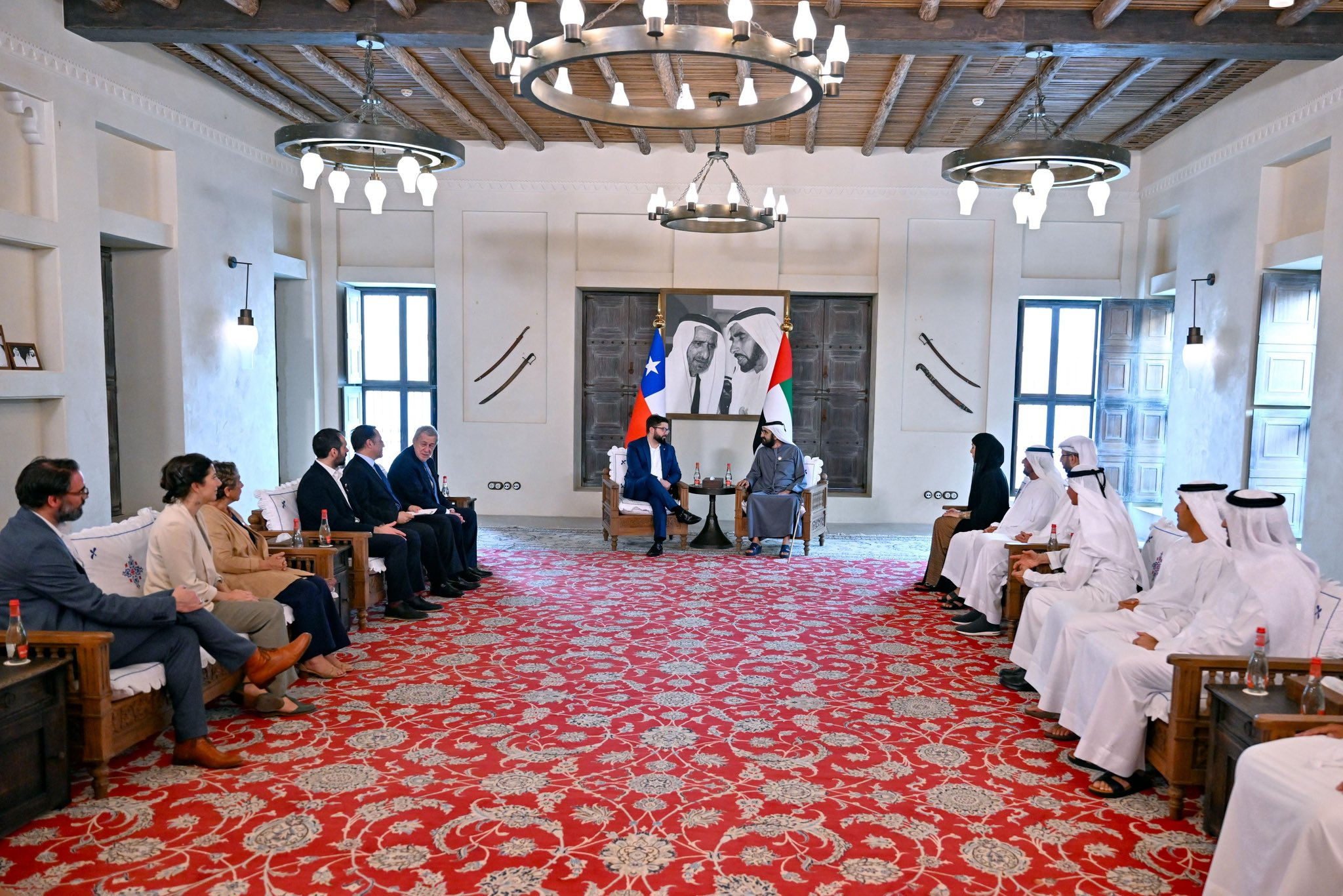 محمد بن راشد خلال استقباله الرئيس التشيلي: مرحلة جديدة ونقلة نوعية وواعدة في مسار العلاقات بين البلدين