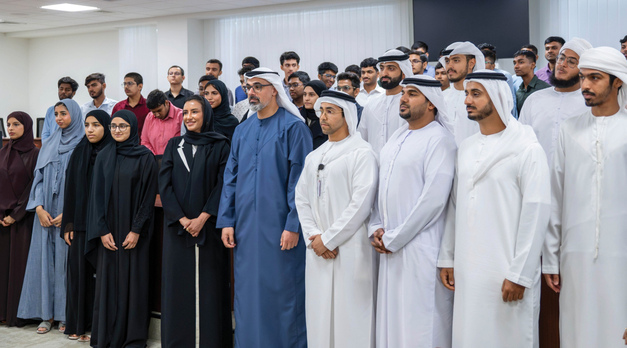 الصورة : خالد بن محمد بن زايد خلال افتتاح المعهد الهندي للتكنولوجيا دلهي - أبوظبي | وام